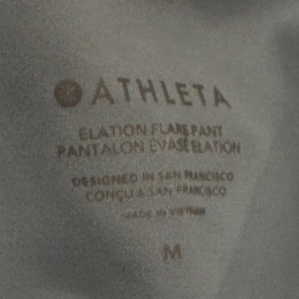 Athleta Light Sage Green Flared Leggings - Picture 5 of 5